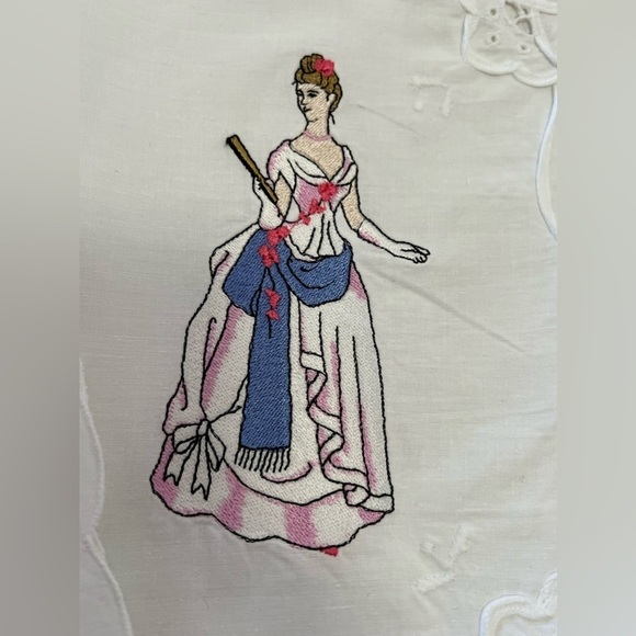 Battenberg Lace Placemats | Vintage Ladies Embroidered | Set Of 4 - Picture 4 of 12